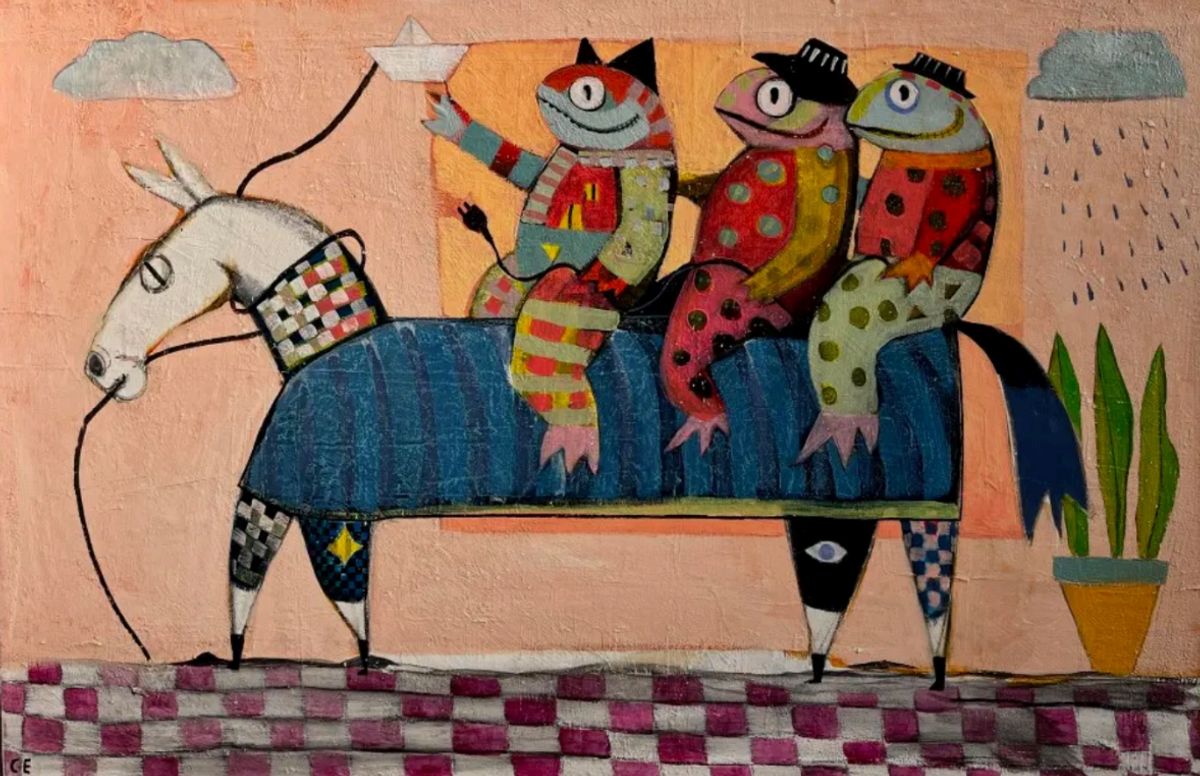 Clowns on a bike